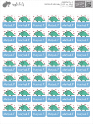DINOSZAURUSZOK MINI címkék 22x22 mm (42 db)
