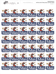 NAŽEHLOVACÍ štítky DINO 22x22mm (42ks)