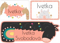 Sada LAMA mini štítky (45ks)