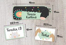 Sada LAMA mini štítky (45ks)
