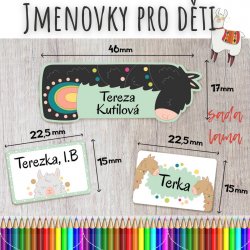 LÁMA mini címkekészlet (45 db)