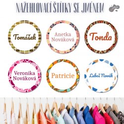 NAŽEHLOVACÍ jmenovky ABSTRAKTNÍ 25mm (30ks)
