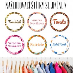 NAŽEHLOVACÍ jmenovky ABSTRAKTNÍ 25mm (30ks)