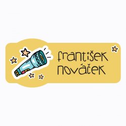 NAŽEHLOVACÍ jmenovky TÁBOR 40x17 mm (27ks)