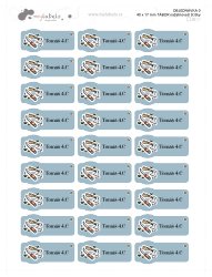 NAŽEHLOVACÍ jmenovky TÁBOR 40x17 mm (27ks)