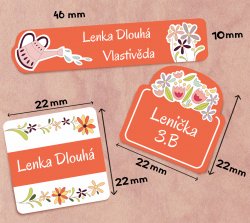VIRÁG mini címkekészlet (45 db)