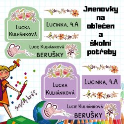 Sada KVĚT mini štítky (45ks)