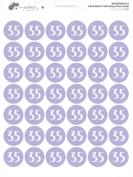 KRUH BARVY MINI štítky 22mm (42ks)