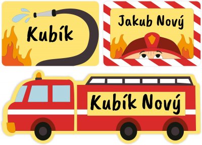 VASALHATÓ névcímkék TŰZOLTÓ (45 db)