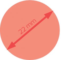 NAŽEHLOVACÍ jmenovky BARVY 22mm (42ks)