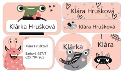 SZÖRNYECSKÉK névcímke-készlet (48 db)
