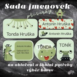 SZÖRNYECSKÉK névcímke-készlet (48 db)