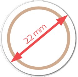NAŽEHLOVACÍ jmenovky KRUH 22mm (42ks)