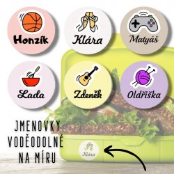 ZÁJMY MINI štítky 22mm (42ks)