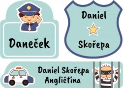 NAŽEHLOVACÍ štítky POLICIE (45ks)