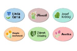 Nažehlovací štítky KYTIČKY 25x17mm (45ks)