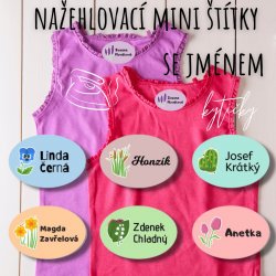 Nažehlovací štítky KYTIČKY 25x17mm (45ks)