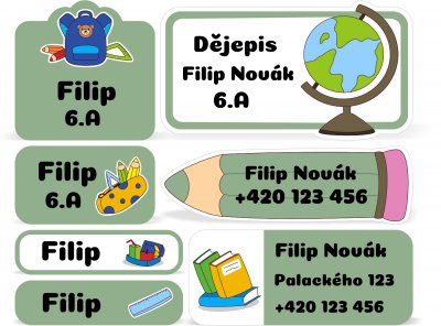 Sada ŠKOLA samolepky (42ks)