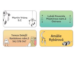 Vasalható névcímkék KALAND 45x20 mm (24 db)