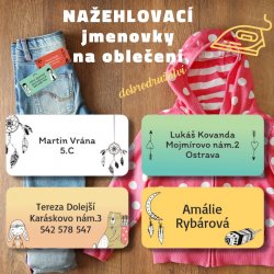 Vasalható névcímkék KALAND 45x20 mm (24 db)