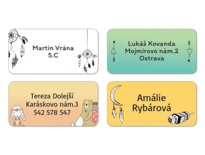 Nažehlovací jmenovky DOBRODRUŽSTVÍ 45x20 mm (24ks)