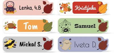 HALLOWEEN jmenovky 40x12mm (39ks)
