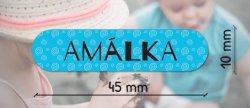 VASALHATÓ névcímkék OVÁLIS KÉSZLET 45x10 mm (45 db)