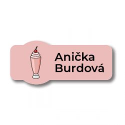 NAŽEHLOVACÍ jmenovky DOBROTY 35x15 mm (44ks)