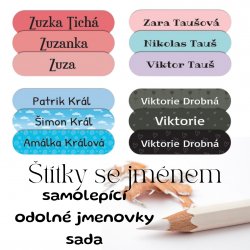 OVÁLIS névcímke-készlet 45x10 mm (45 db)