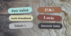 SADA OVÁL jmenovky 45x10mm (45ks)
