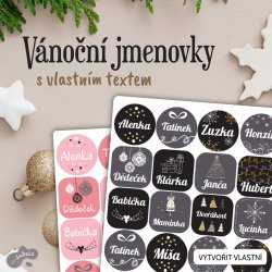 KARÁCSONY 20 névcímkék - KÉSZLET (20 db)