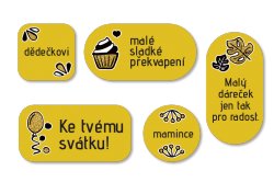 Jmenovky NA DÁRKY (14ks) 