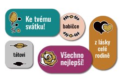 Jmenovky NA DÁRKY (14ks) 