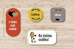 Jmenovky NA DÁRKY (14ks) 