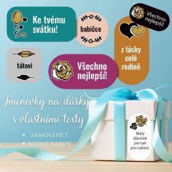 Jmenovky NA DÁRKY (14ks) 