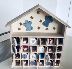 KALENDÁŘ ADVENTNÍ samolepky 30mm (24+8ks) - Vánoční