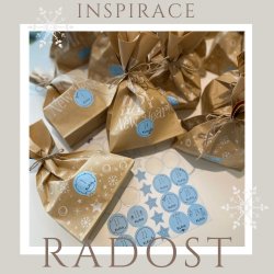 KALENDÁŘ ADVENTNÍ samolepky 30mm (24+8ks) - Vánoční