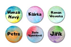 Nažehlovací štítky VODOVKY 22mm (42ks)