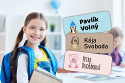 VASALHATÓ névcímkék Állatkák II. 40x17 mm (27 db)