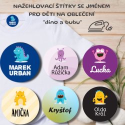 NAŽEHLOVACÍ jmenovky BUBU 30mm (20Ks)