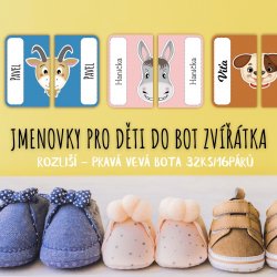 Zvířátka NA BOTY 34x21 mm (32ks)