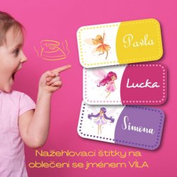 Nažehlovací jmenovky VÍLA   35x17 mm (36ks)