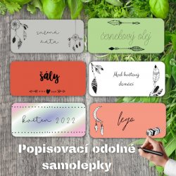Popisovatelné samolepky DOBRODRUŽSTVÍ 45x20 mm (24ks)
