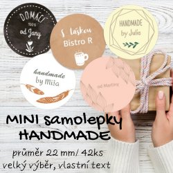 HANDMADE MINI samolepky 22mm (42KS)