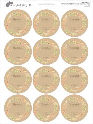 FELÍRHATÓ CÍMKÉK HANDMADE 44 mm (12 db)