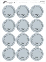POPISOVATELNÉ ŠTÍTKY HANDMADE  44mm (12ks)