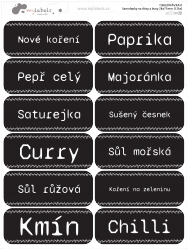 NA DÓZY - SADA samolepek 70x28mm (12ks)