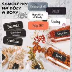 NA DÓZY - SADA samolepek 70x28mm (12ks)