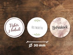 DOMA univerzální SADA štítků 30mm (20ks)