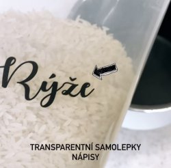 TRANSPARENTNÍ NÁPISY - SADA 70x40 mm (8ks)